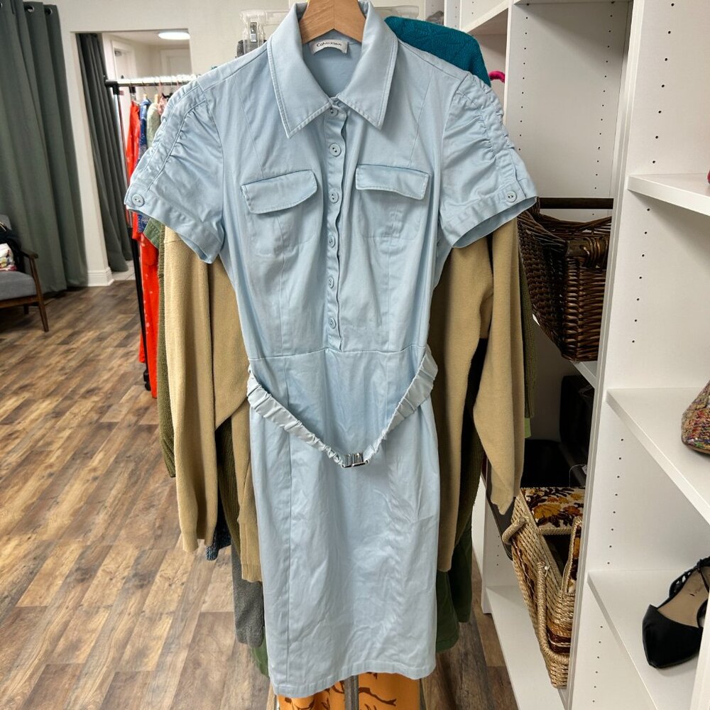 Blue Calvin Klein Waitress Style Dress